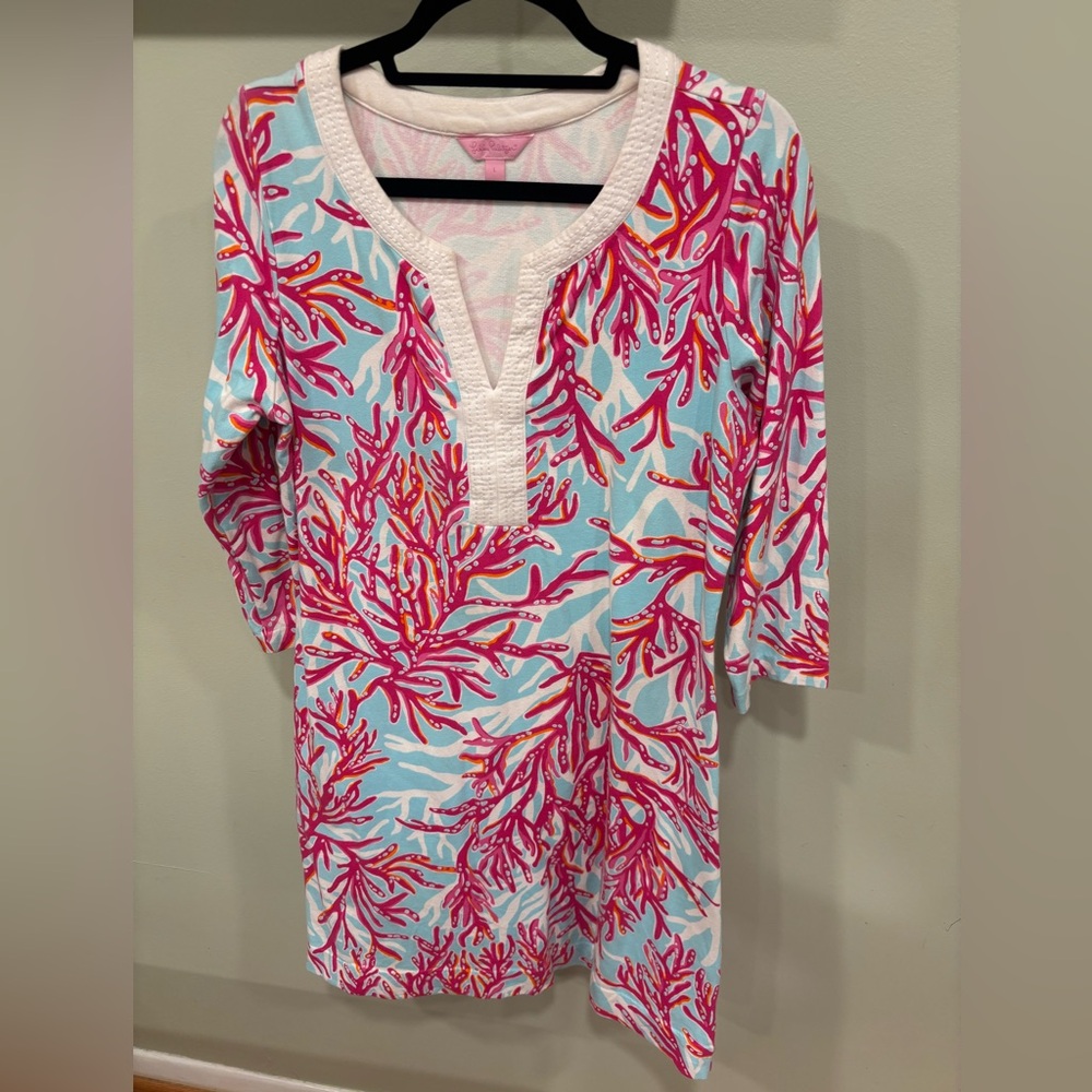 Lilly Pulitzer Underwater Escape Knit Tunic Dress sz Large